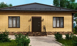 Проекты одноэтажных домов из кирпича | Строй-Стж - Стрежевой от 3653 рублей